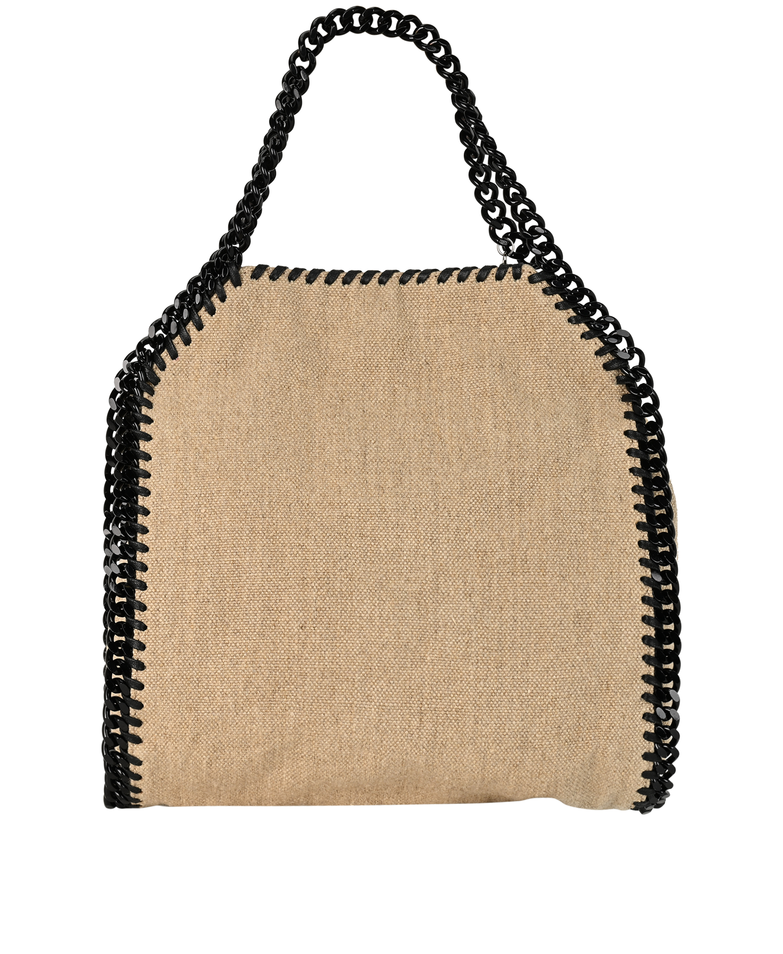 Tiny Falabella Tote, &pound;350, Handbags, Beige, Cotton/Linen, Back view